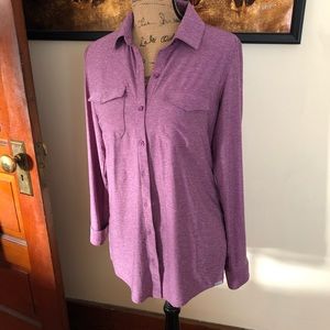 Eddie Bauer Long Sleeved Top with Roll Up Sleeves